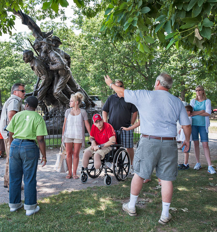 Briefing at the North Carolina Statue