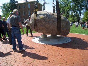 Base rack being placed.