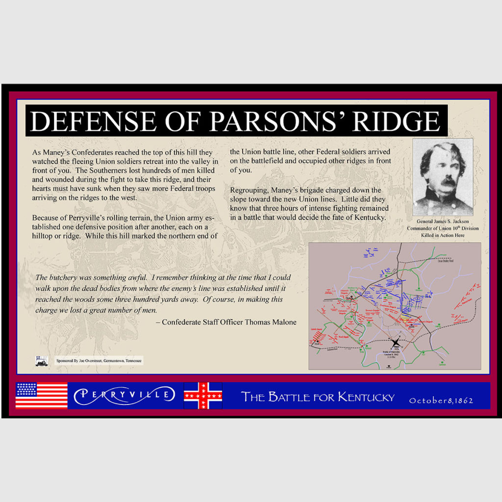 Battle Of Perryville Interpretive Signs Blue And Gray Education Society