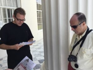 Men looking at maps