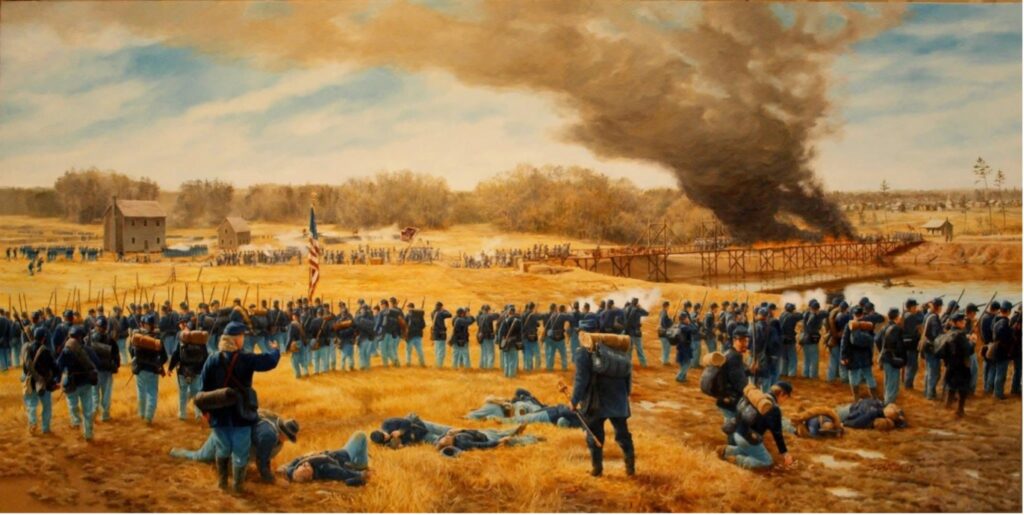 (Painting by Stephen McCall with David Henkel)